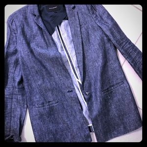 Chambray blue blazer size 8